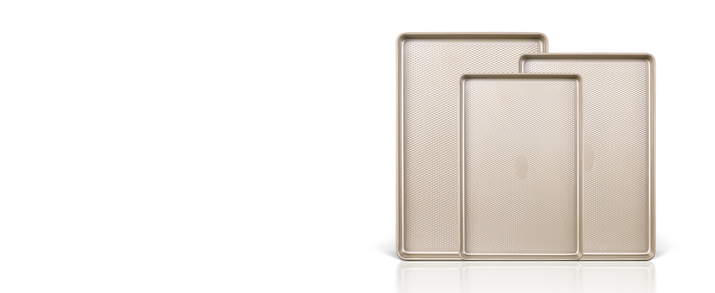 HONGBAKE 2 Pieces Large Flat Cookie Sheet No Edges, Nonstick Insulated Baking Pan, Commercial Oven Trays for Cooking, 16