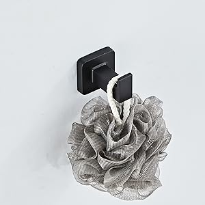 Matte Black Bathroom Hardware Set 4 Pieces,Bathroom Accessories Set Stainless Steel Wall Mounted, Hand Towel Bar, Towel Ring, Robe Towel Hooks,Toilet Paper Holder,Towel Bar Set, 23.6 Inch