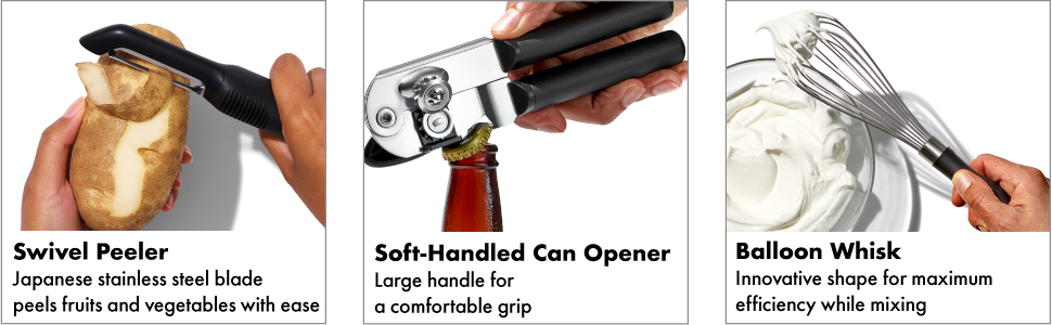 OXO Good Grips Stainless Steel Essential 3-Piece Kitchen Gadget Set