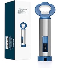 KITCHENDAO Magnetic Beer Bottle Opener for Refrigerator, Twist-off/Pry-off Opener, Pop-can Opener, Heavy Duty Steel Die-Cast Construction with Magnets, Stick to Fridge for Easy Storage, Gift for Men