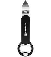 KITCHENDAO Magnetic Beer Bottle Opener for Refrigerator, Twist-off/Pry-off Opener, Pop-can Opener, Heavy Duty Steel Die-Cast Construction with Magnets, Stick to Fridge for Easy Storage, Gift for Men