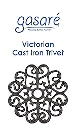 GASARÉ, Cast Iron Trivet for Hot Dishes, Pots, and Pans, Metal Trivet, 2 Turtle Design, Rubber Feet Caps, Ring Hanger, 8.75 Inches, Brown, 1 Unit