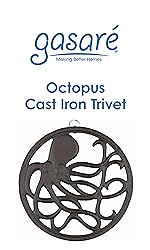 GASARÉ, Cast Iron Trivet for Hot Dishes, Pots, and Pans, Metal Trivet, 2 Turtle Design, Rubber Feet Caps, Ring Hanger, 8.75 Inches, Brown, 1 Unit