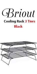 Cooling Rack for Baking 2-Pack, 16x10 Inches Baking Rack, Thick Wire Cookie Rack for Cooking, Roasting, Grilling, Drying, Oven Safe, Fits Half Sheet Pan, Silver