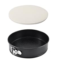 Tellshun 9 Inch Springform Pan Tin with 50pcs Parchment Paper Cheesecakes Baking Mold Round Leakproof Nonstick Removable Bottom Bakeware for Pie Cake Pizza and Quiches