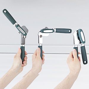 Beneno Heavy Duty Hand Can Opener Manual with Magnet, Durable Sharp Carbon Steel Blade Smooth Cutting, Big Effort-Saving Knob & Soft Grip Handle, Multifunctional Kitchen Tool with Bottle Opener, Green