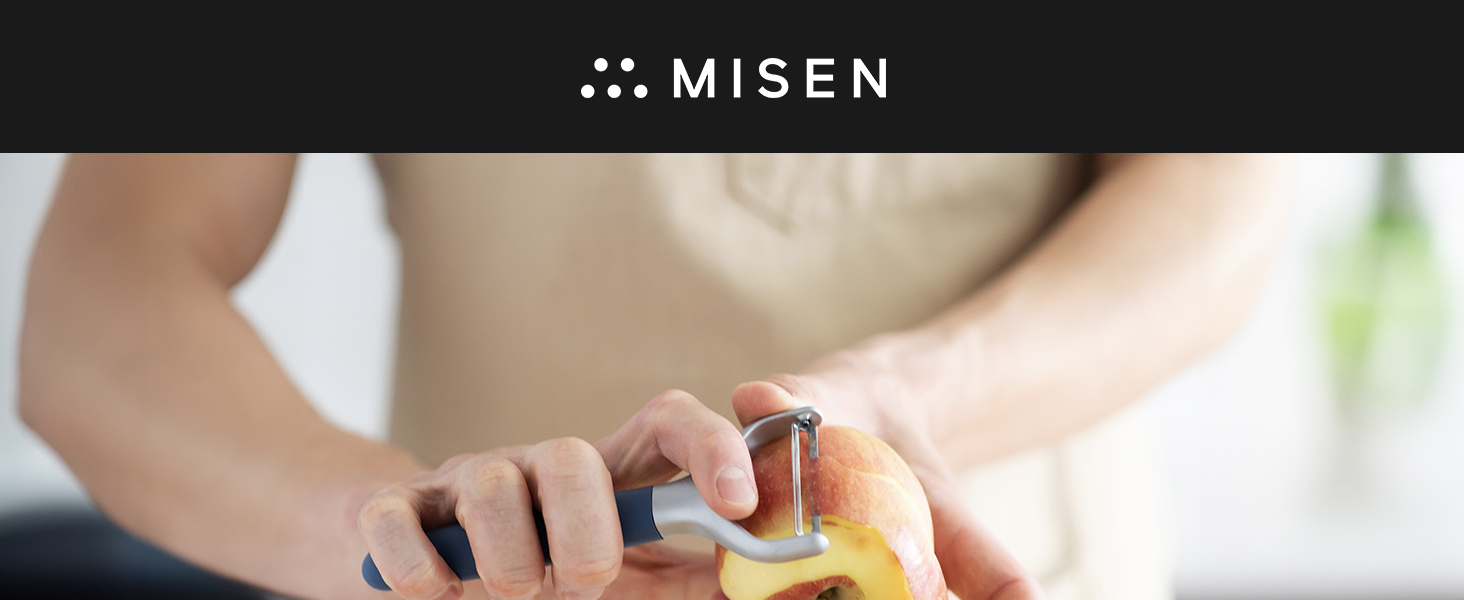 Misen Stainless Steel Vegetable Peeler - Dishwasher Safe Y Peeler - Easy to Use with Potatoes, Cabbage, Carrots, and More - Progessional Grade Kitchen Tool - Gray