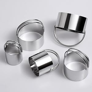 Tosnail Pastry Cutter, Dough Blender, 3 Cup Flour Sifter and Biscuit Cutter, 8 Pieces Stainless Steel Professional Dough Tools for Baking Cookies and Donuts