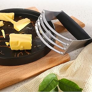 Tosnail Pastry Cutter, Dough Blender, 3 Cup Flour Sifter and Biscuit Cutter, 8 Pieces Stainless Steel Professional Dough Tools for Baking Cookies and Donuts