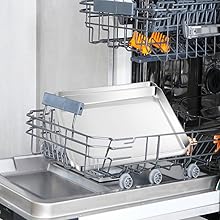 TeamFar Baking Sheet, 17.6’’ x 13’’ x 1’’ Stainless Steel Large Cookie Sheet Half Baking Pans, Non-toxic & Healthy, Easy Clean & Dishwasher Safe, Heavy Duty & Sturdy- Set of 2