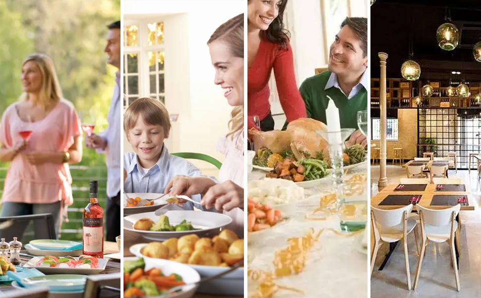 homEdge PVC Placemat, 4 PCS of Non-Slip Heat Resistant Place Mats, Washable Vinyl Placemats, Set of 4 –Black