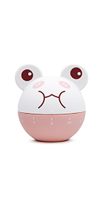 Cute Kitchen Timer Mechanical Timer for Kids (Gray Cat)