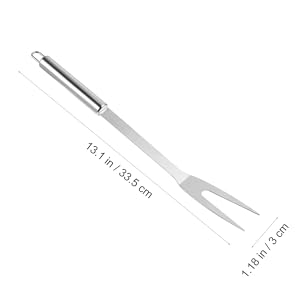 Meat Carving Fork Stainless Steel Cooking Fork with Long Handle for Kitchen Roast Picnic