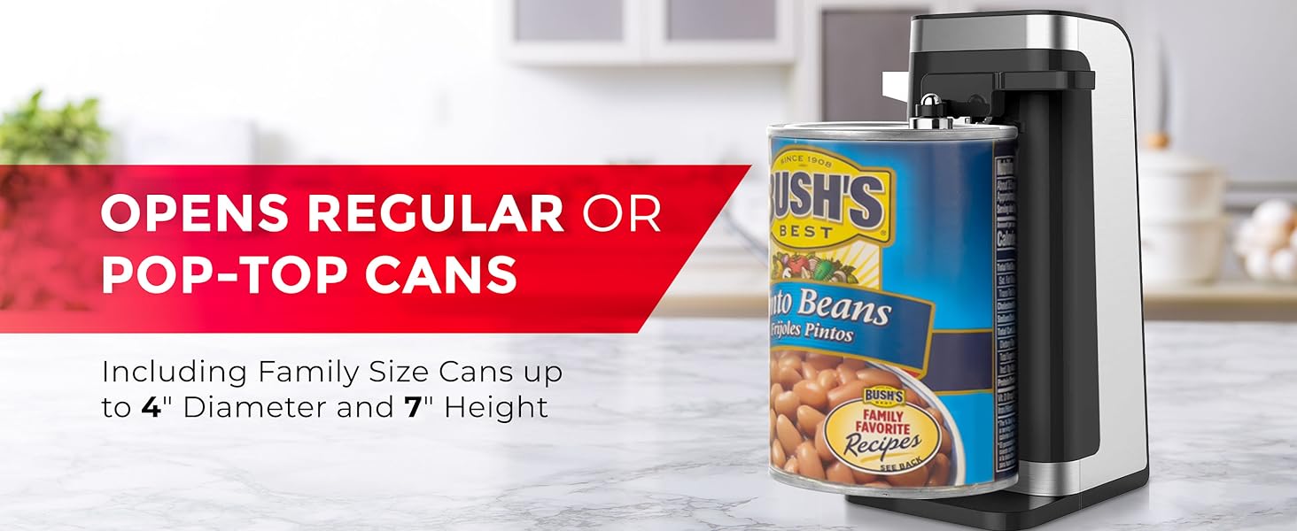 POHL SCHMITT Electric Can Opener with Knife Sharpener and Bottle Opener