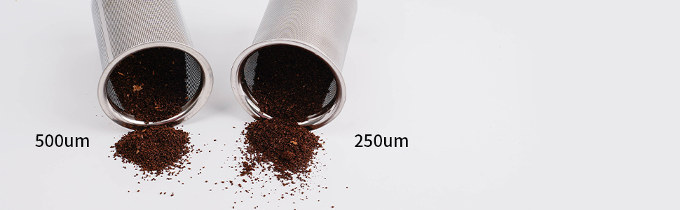 watchget Coffee Sifter - Fine Mesh 250m Stainless Steel Coffee Powder Sieve - Non-slip Base, Silver