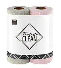Fantasticlean Microfiber Cleaning Cloth Roll -75 Pack, Tear Away Microfiber Towels, 12