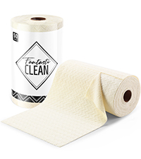Fantasticlean Microfiber Cleaning Cloth Roll -75 Pack, Tear Away Microfiber Towels, 12