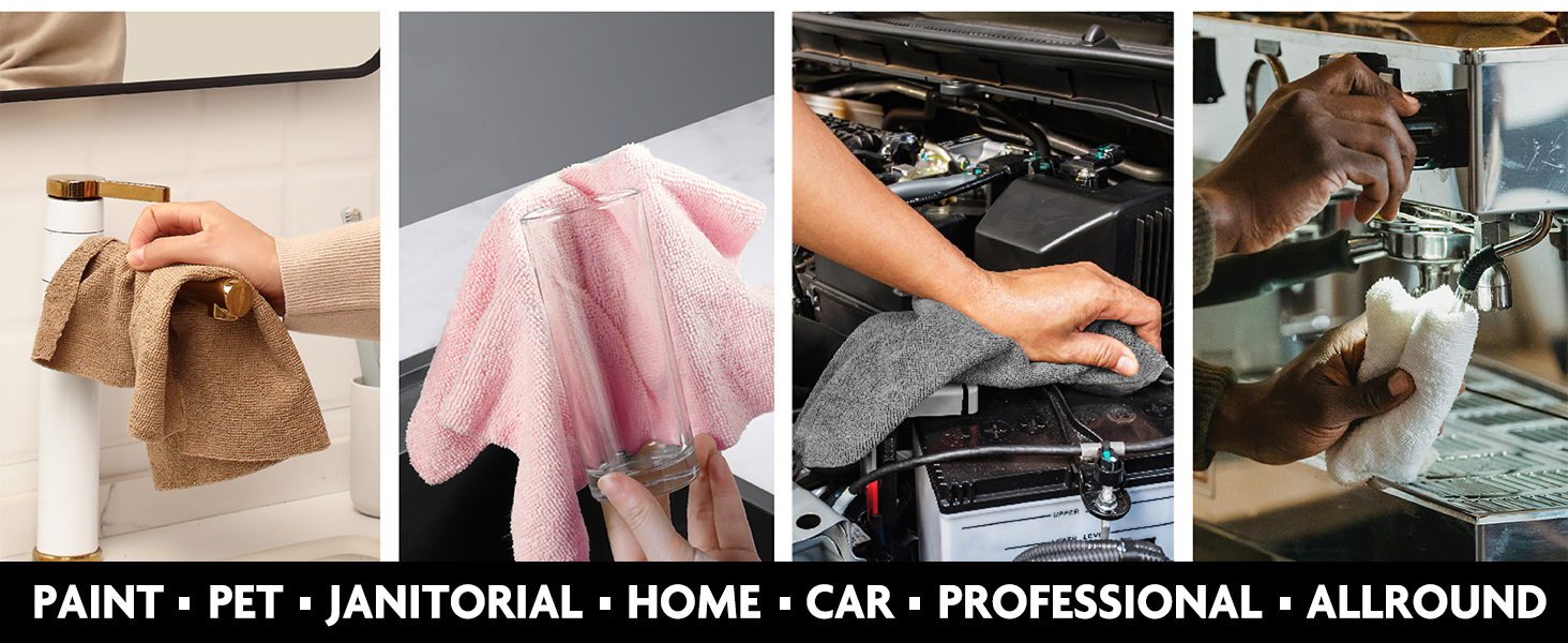 Fantasticlean Microfiber Cleaning Cloth Roll -75 Pack, Tear Away Microfiber Towels, 12