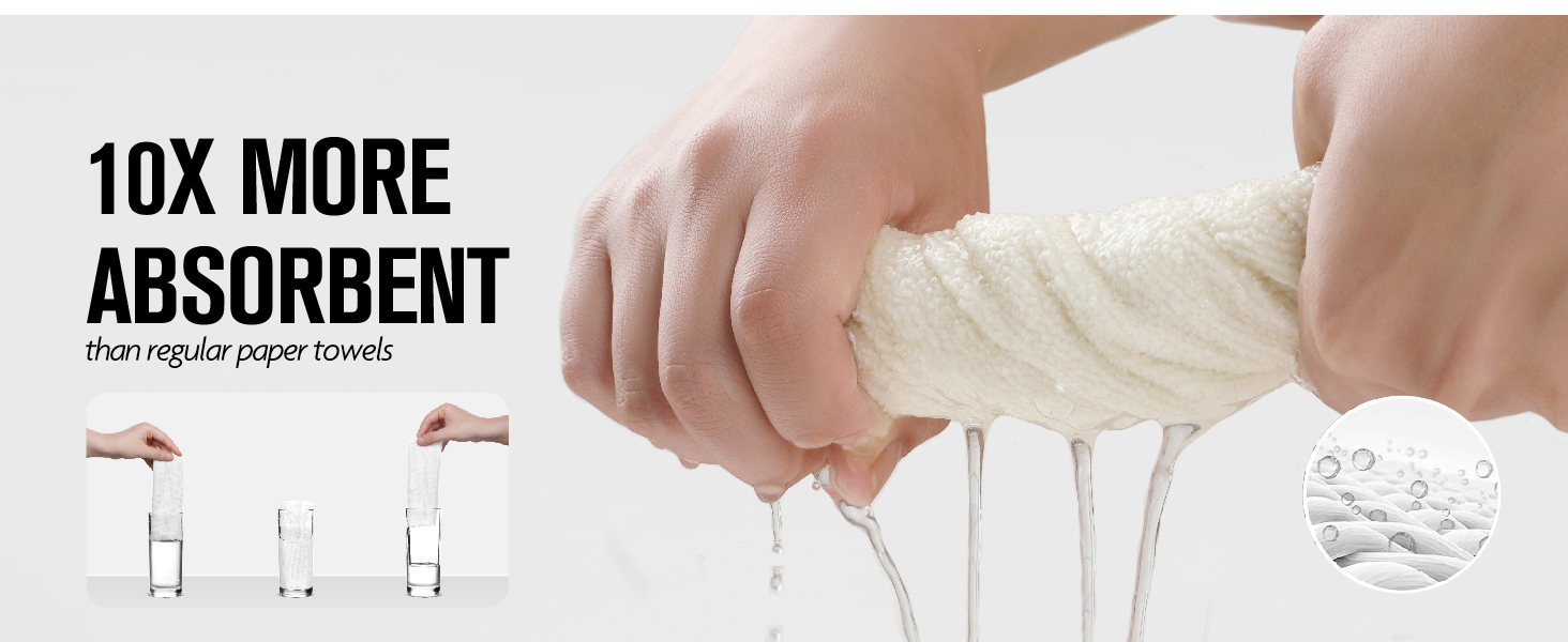 Fantasticlean Microfiber Cleaning Cloth Roll -75 Pack, Tear Away Microfiber Towels, 12