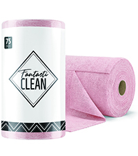 Fantasticlean Microfiber Cleaning Cloth Roll -75 Pack, Tear Away Microfiber Towels, 12