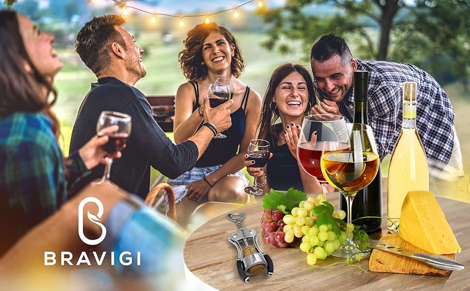 Premium Wine Opener, Wing Corkscrew - Made w/Heavy Duty Stainless Steel Screw & Zinc Alloy Body - Perfect Corkscrew to Open Wine & Beer Bottles - Great Bootle Opener For Bartenders, Restaurants & Home