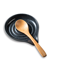 LAUCHUH Spoon Rest, Ceramic Spoon Holder for Stove Top Ladle Holder for Kitchen Countertop Cooking Utensil Rest for Spatula, Tongs, Heat-Resistant Framhouse Decor for Mother's Day, Blue, 5 Inches