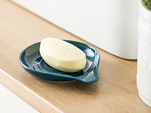 LAUCHUH Spoon Rest, Ceramic Spoon Holder for Stove Top Ladle Holder for Kitchen Countertop Cooking Utensil Rest for Spatula, Tongs, Heat-Resistant Framhouse Decor for Mother's Day, Blue, 5 Inches