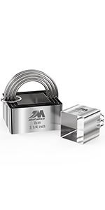 M JNGMEI 4 Pieces Stainless Steel Cookie Cutter Set Biscuit Cutter 2.25inch, 2.75inch, 3.25inch,3.5inch Biscuit Plain Edge Round Cutters Sizes Shape Molds Multiple Sizes