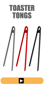 6PCS Serving Tongs, 7Inch Buffet Tongs, Stainless Steel Food Tong Small Serving Utensils for Cooking, Entertaining, Salad, Barbecue, Buffet, Toast and Steak by Sunenlyst (Stainless buffet tongs)