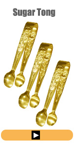 6PCS Serving Tongs, 7Inch Buffet Tongs, Stainless Steel Food Tong Small Serving Utensils for Cooking, Entertaining, Salad, Barbecue, Buffet, Toast and Steak by Sunenlyst (Stainless buffet tongs)