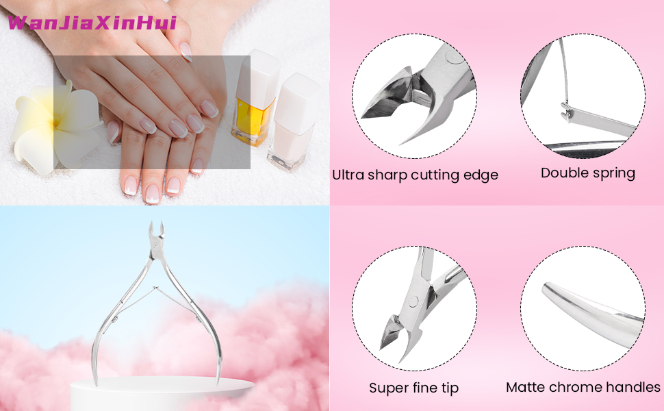 Cuticle Trimmer Cuticle Nippers,Professional Stainless Steel Cuticle Cutter Cuticle Clippers Cuticle Remover,Pedicure Manicure Tools for Fingernails and Toenails(Silver)