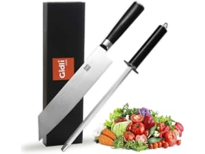 Gidli 5 Blade Herb Scissors Set with Heavy Duty Kitchen Shears - Stainless Steel Vegetable Scissors for Fresh Herbs and Salad Prep - Dishwasher Safe 2 Pack with Protective Cover