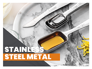 Spring Chef Stainless Steel Measuring Spoons Set of 6 with Leveler, Rectangular Metal Teaspoon & Tablespoon Measuring Spoons for Dry & Liquid Ingredients - Nesting Kitchen Gadgets For Baking & Cooking