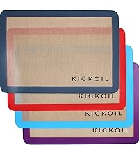 Oven Liners for Bottom of Oven 4 Pack Large Thick Heavy Duty Nonstick Oven Mat for Bottom of Electric Oven Gas Oven Grill, Reusable Heat Resistant BPA PFOA Free Oven Protector Liner,16x24 Inch