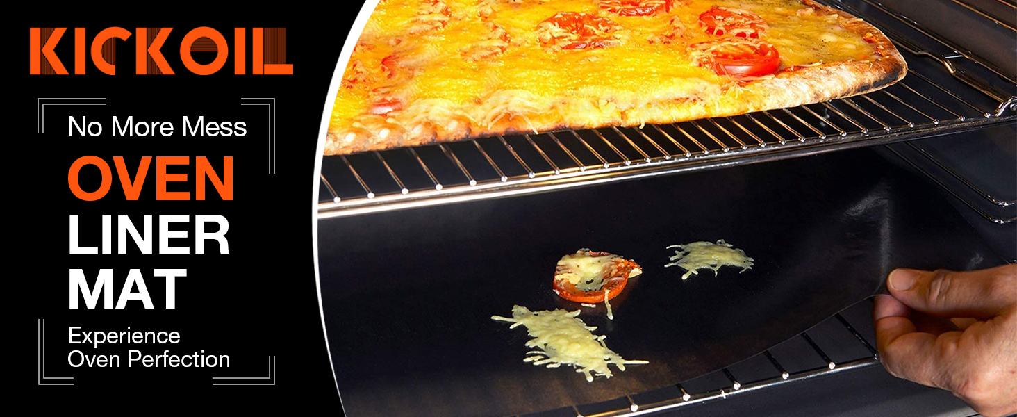 Oven Liners for Bottom of Oven 4 Pack Large Thick Heavy Duty Nonstick Oven Mat for Bottom of Electric Oven Gas Oven Grill, Reusable Heat Resistant BPA PFOA Free Oven Protector Liner,16x24 Inch