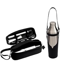 Lexenic 24oz Cocktail Shaker - Insulated Double Wall Keep Drink Chilled - No Stuck Twist Lid,Leakproof and Built-in Strainer - Perfect for Home Bar- Premium Stainless Steel Drink Shaker,Martini Shaker