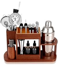 Lexenic 24oz Cocktail Shaker - Insulated Double Wall Keep Drink Chilled - No Stuck Twist Lid,Leakproof and Built-in Strainer - Perfect for Home Bar- Premium Stainless Steel Drink Shaker,Martini Shaker