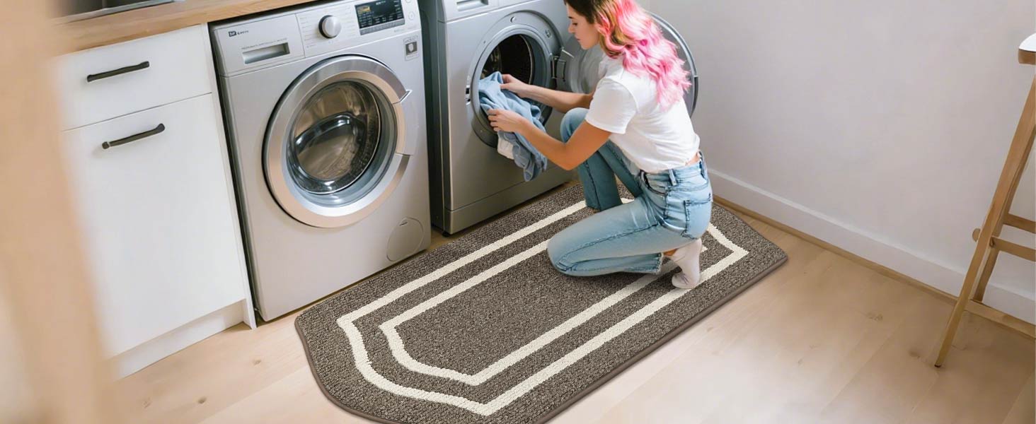 COSY HOMEER Long Kitchen Floor Mats for in Front of Sink Super Absorbent Kitchen Rugs and Mats 24