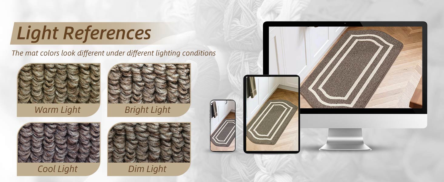 COSY HOMEER Long Kitchen Floor Mats for in Front of Sink Super Absorbent Kitchen Rugs and Mats 24