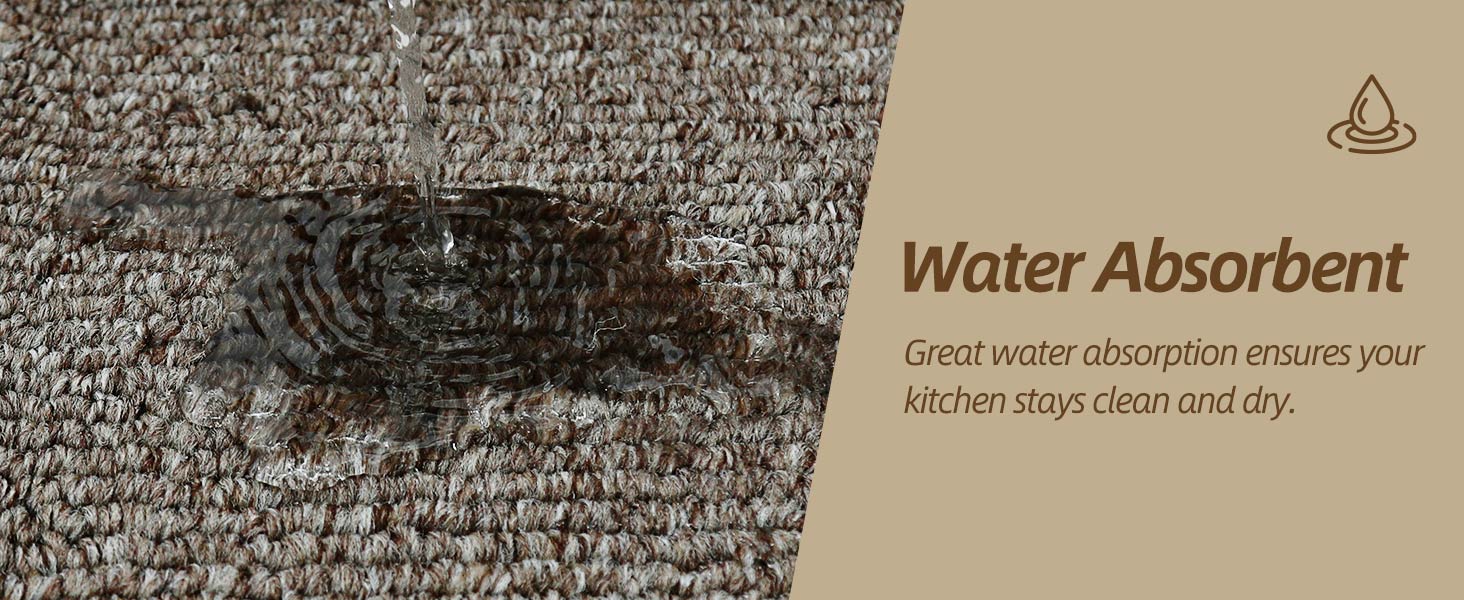 COSY HOMEER Long Kitchen Floor Mats for in Front of Sink Super Absorbent Kitchen Rugs and Mats 24