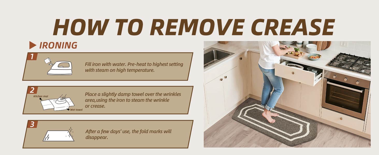 COSY HOMEER Long Kitchen Floor Mats for in Front of Sink Super Absorbent Kitchen Rugs and Mats 24