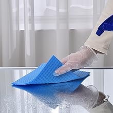 METUUTER 10 Packs Swedish Dishcloths for Kitchen, Reusable Kitchen Dishcloths Compostable Cellulose Dish Clothes for Household Use