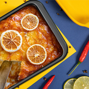 Kitchen 5-Piece Nonstick Bakeware Set - Round/Square Cake Pans, Muffin Pan, Loaf Pan, Roast Pan & Baking Sheets