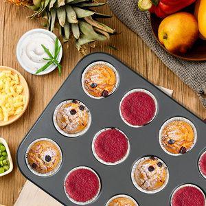 Kitchen 5-Piece Nonstick Bakeware Set - Round/Square Cake Pans, Muffin Pan, Loaf Pan, Roast Pan & Baking Sheets