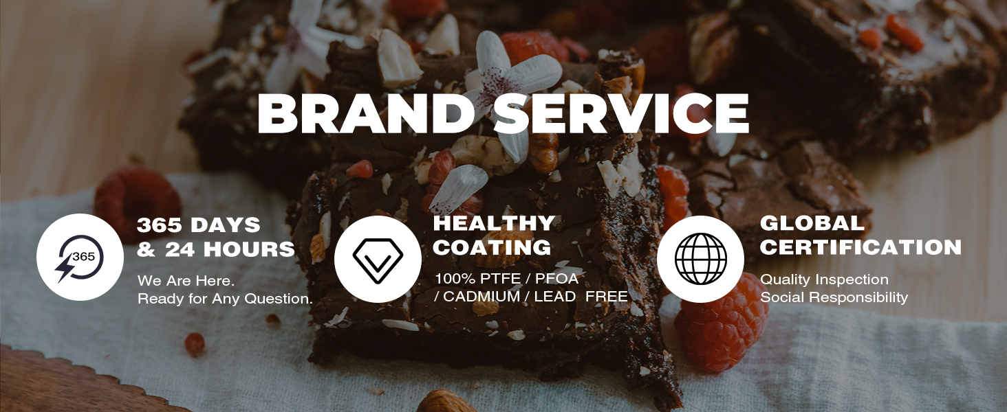 HONGBAKE 8x8 Cake Baking Pan Set, Nonstick Square Brownie Pans with Wider Grips, 2 Pieces, Heavy Duty, Grey