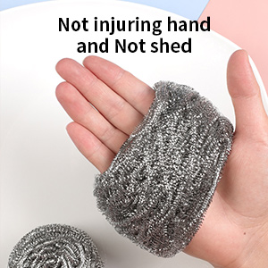 12Pcs Steel Wool Scrubber Pads for Cleaning Dishes, Pans, Pots, Ovens, Grills, Sinks - Stainless Steel Scrubbers for Kitchen, 12 Pack