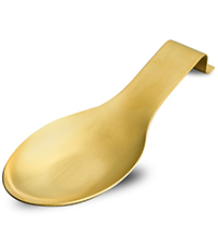 Gold Spoon Rest For Stove up, Stainless Steel Spoon Rest For Kitchen Counter, Large Kitchen Spoon Holder with Square Bottom, Spatula Spoon Ladle Utensil Holder, Heavy Duty.