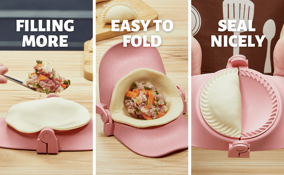 Empanadas Press Maker Mold Set,4-inch Dumpling Maker With Dough Cutter, Professional Kitchen Gadget for Empanada, Pierogi, Pastelitos, Calzone, Turnovers 4