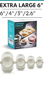 Empanadas Press Maker Mold Set,4-inch Dumpling Maker With Dough Cutter, Professional Kitchen Gadget for Empanada, Pierogi, Pastelitos, Calzone, Turnovers 4