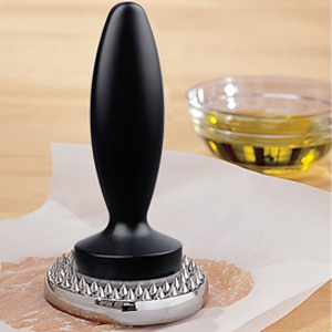 Reversible Meat Tenderizer and Pounder Dual Sided Meat Tenderizer Mallet Marinating Prep Tool, Mysterious Black